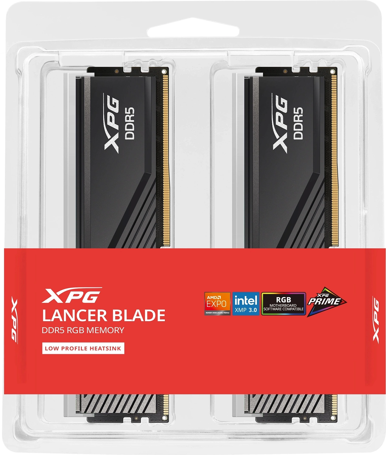 32GB DDR5 6000 DIMM XPG Lancer Blade RGB AX5U6000C3016G-DTLABRBK kit 2*16, 1.35V, CL30-40-40