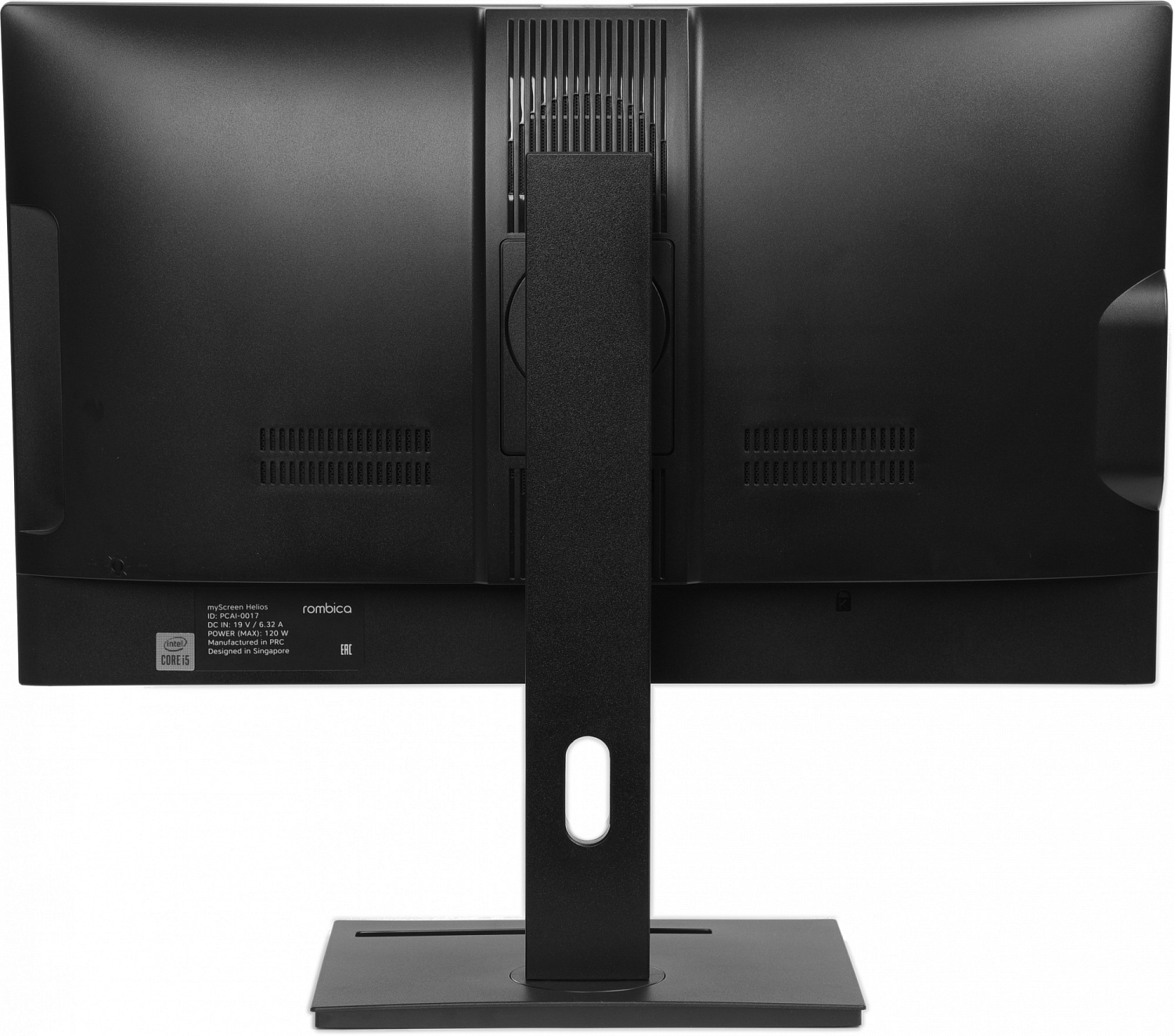 Моноблок Rombica Helios 23.8" Full HD i5 10400 (2.9) 8Gb SSD512Gb UHDG 630 DVDRW CR Windows 11 Professional GbitEth WiFi BT клавиатура мышь Cam черный 1920x1080