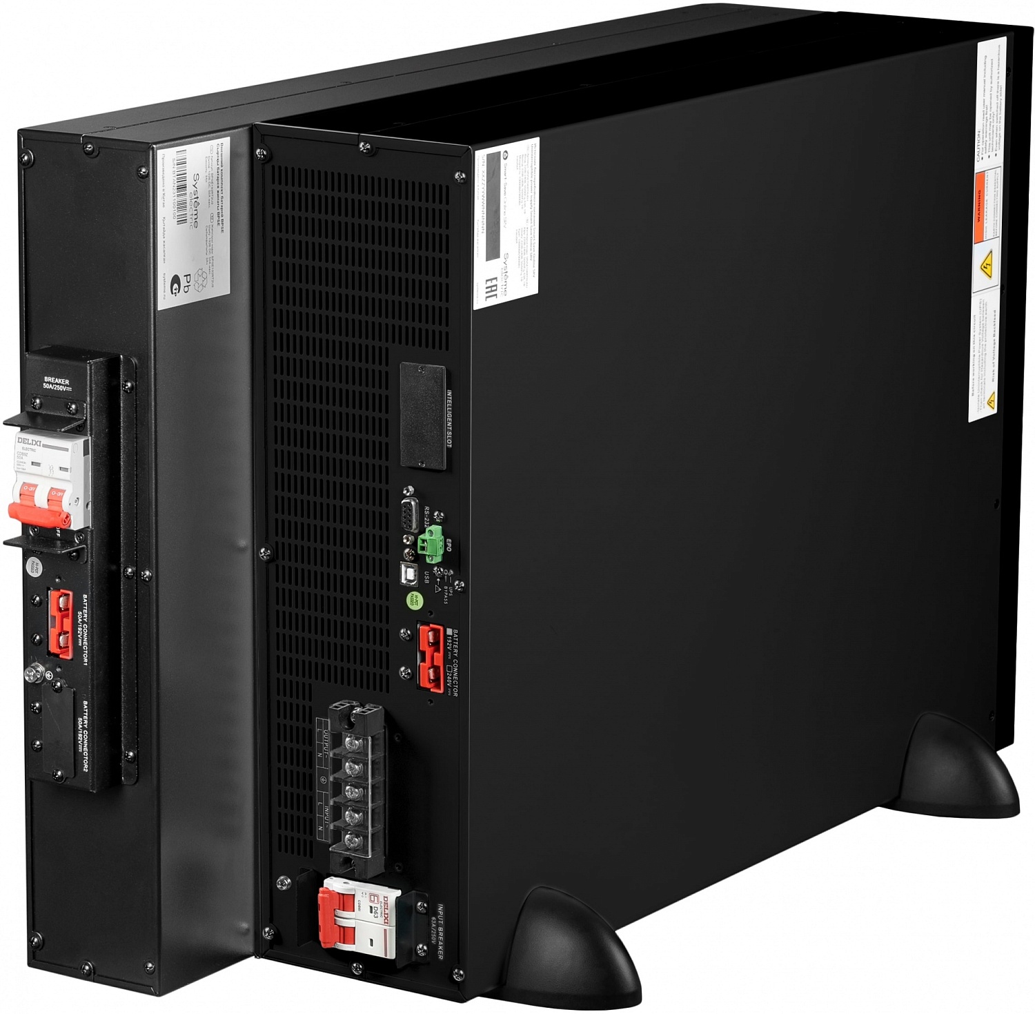 Источник бесперебойного питания Systeme Electric Smart-Save Online SRV, 10000VA/9000W, On-Line, Extended-run, Rack 5U(Tower convertible), LCD, Out: Hardwire, SNMP Intelligent Slot, USB, RS-232