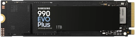 Тведотельный накопитель SSD M.2 (PCI-E NVMe 2.0 Gen 4.0 x4) 1Tb Samsung 990 EVO plus (R6300/W7150MB/s) 1year