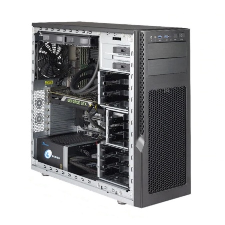 SYS-5039AD-I ,Tower, LGA2066, Intel X299, 8 x DDR4, 10 x 2.5"/3.5" SATA, 2xGigabit Ethernet (1000 Мбит/с), 750W (305421)