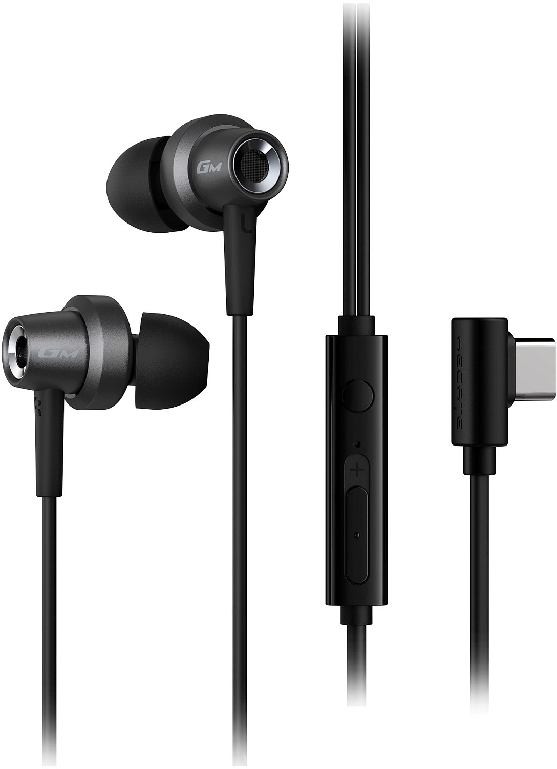 Наушники с микрофоном Edifier GM260 Plus черный 1.3м вкладыши в ушной раковине (GM260 PLUS USB-C)