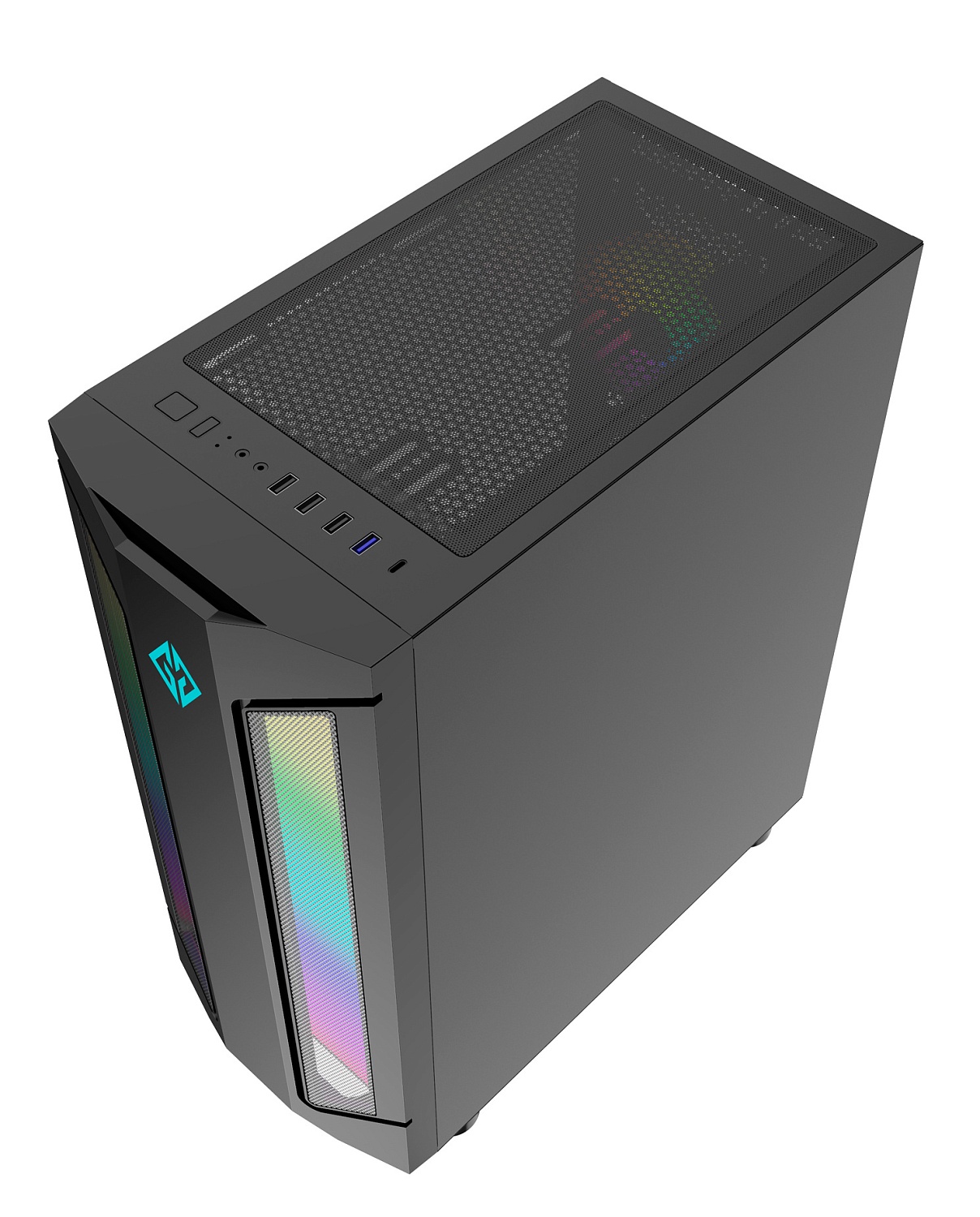 Корпус GMNG OGC-G130 черный без БП ATX 5x120mm 2xUSB2.0 1xUSB3.0 audio bott PSU