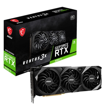 RTX3060Ti VENTUS 3X 8GD6X OC GDDR6X 256-bit 3xDP HDMI GDDR6X 256-bit 3xDP HDMI (030182)