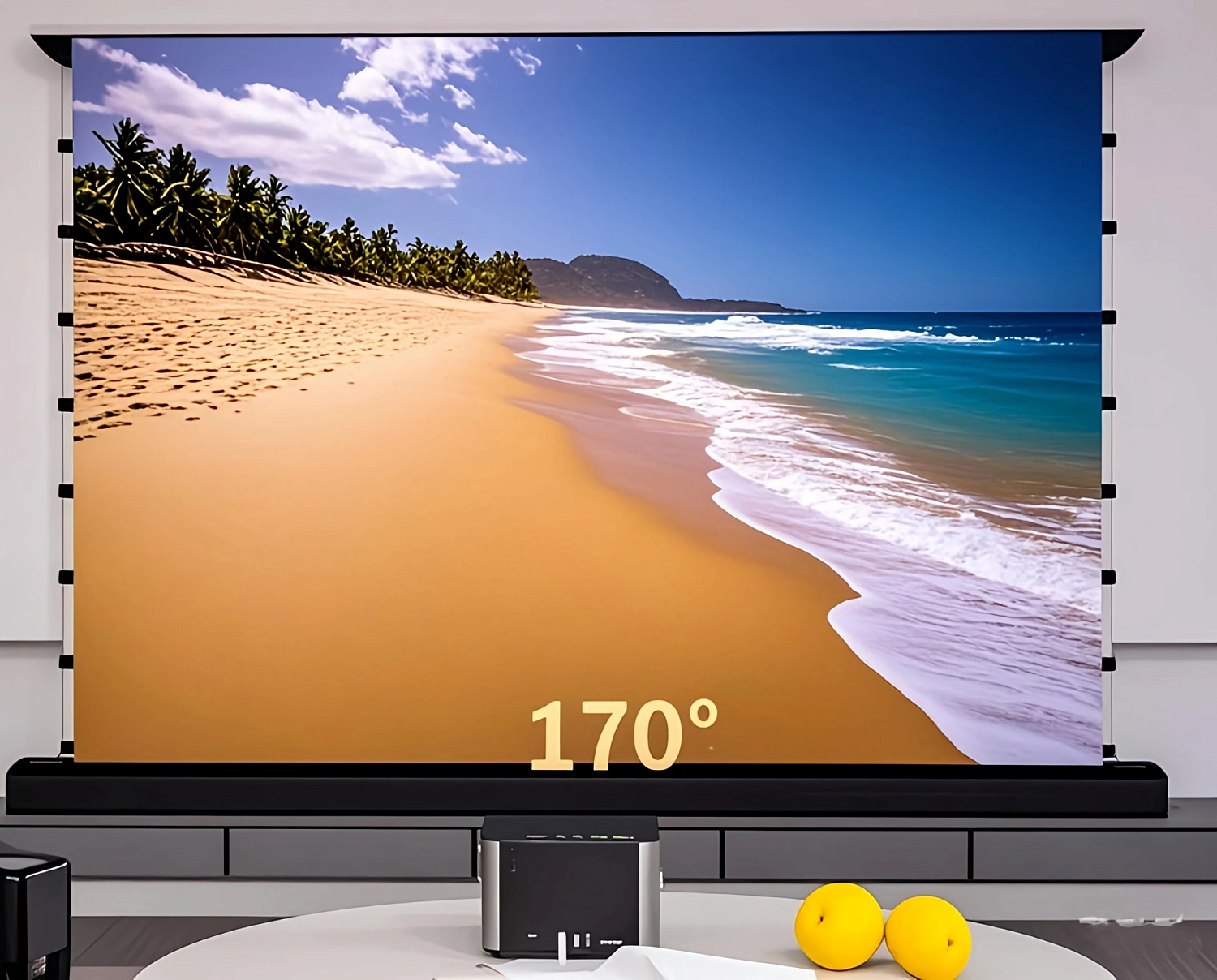 Экран Cactus 125x221см FloorRising CS-PSFRCLR-221X125 16:9 напольный рулонный черный (моторизованный привод)