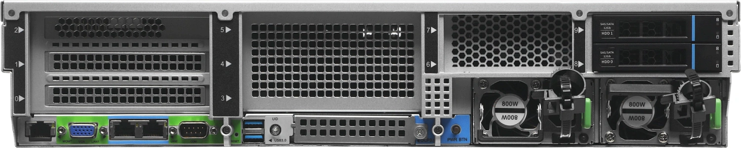 Сервер IRU Rock g2208d 2x6258R 4x32Gb 9361-8I 1x800W w/o OS (2165823)