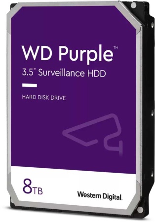 Жесткий диск WD SATA-III 8Tb WD84PURZ Surveillance Purple (5640rpm) 128Mb 3.5"