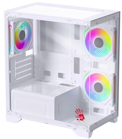 Корпус Bloody BD-CC103F белый без БП mATX 7x120mm 1xUSB2.0 1xUSB3.0 audio bott PSU