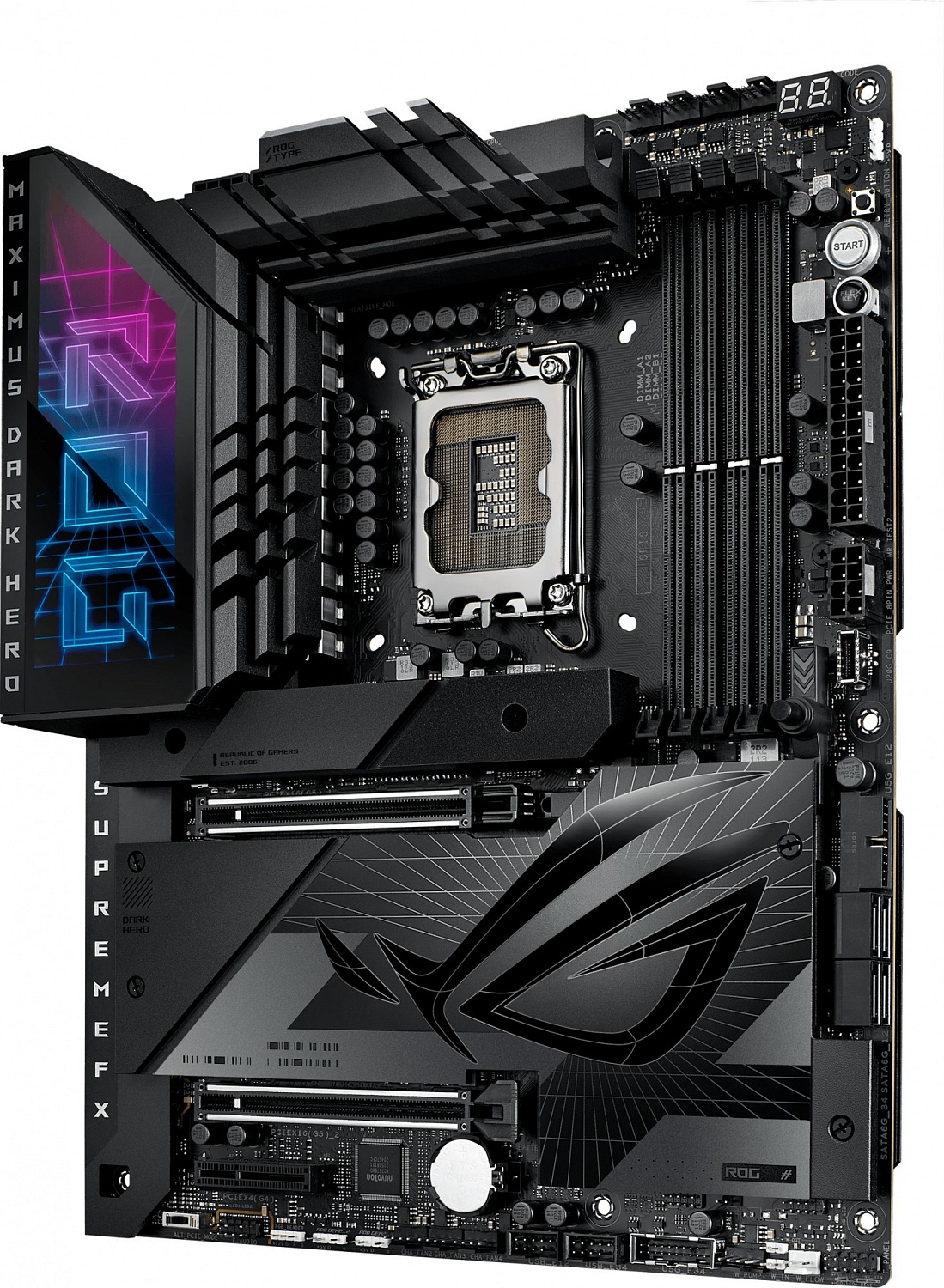 Материнская плата ASUS ROG MAXIMUS Z790 DARK HERO, LGA1700, Z790, 4*DDR5, HDMI, 6xSATA3 + RAID, M2, Audio, Gb LAN, USB 3.2, USB 2.0, ATX;90MB1F90-M0EAY0