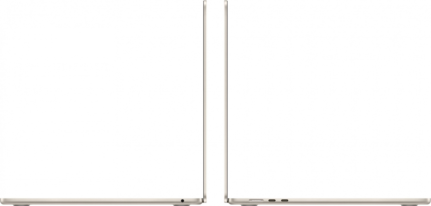 Ноутбук Apple MacBook Air A2941 M2 8 core 8Gb SSD256Gb/10 core GPU 15.3" IPS (2880x1864) Mac OS white WiFi BT Cam (MQKU3RU/A)