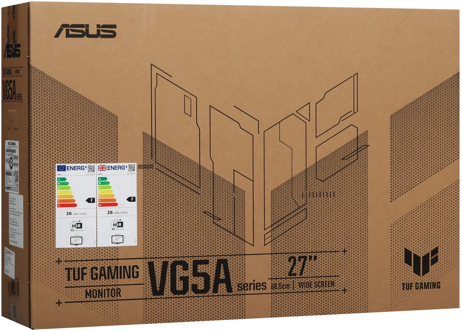 Монитор Asus 27" TUF Gaming VG27AQM5A черный IPS LED 1ms 16:9 HDMI M/M матовая 1300:1 300cd 178гр/178гр 2560x1440 300Hz DP Quad HD 2K (1440p) USB 3.6кг