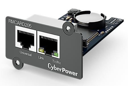 Карта сетевого управления для Источника Бесперебойного Питания CyberPower SNMP Network Management Card RMCARD205 for UPS series OL, OLS, PR, OR (существенное повреждение коробки)