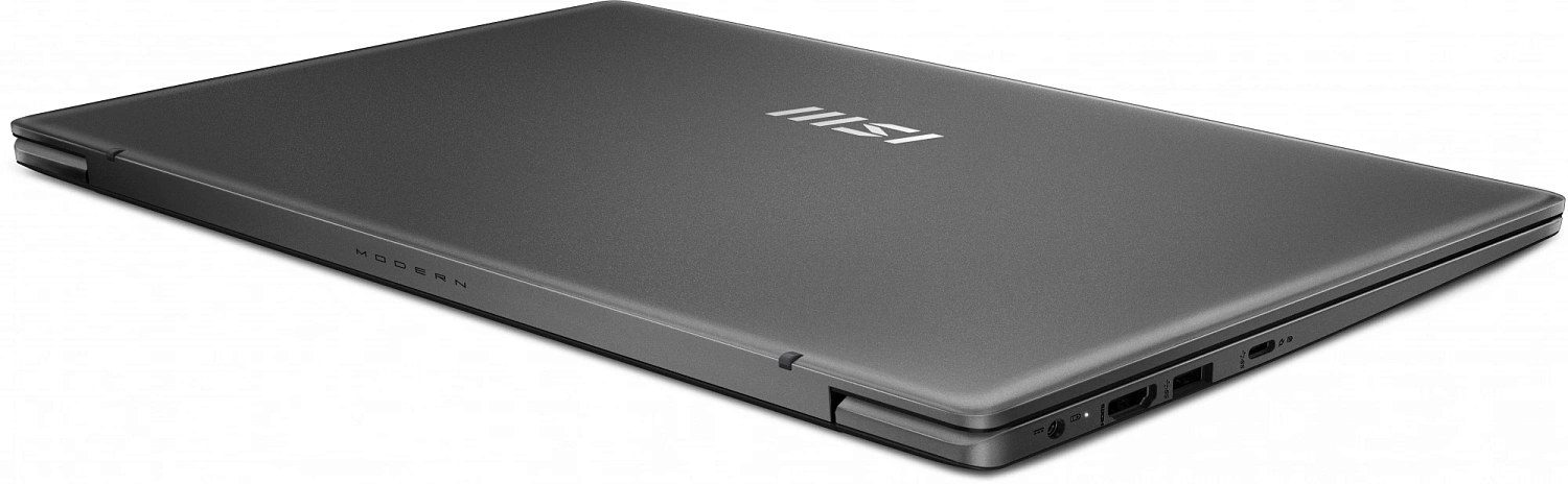 Ноутбук MSI Modern F13MG-071XRU Core i3 1315U 8Gb SSD512Gb Intel Iris Xe graphics 14" IPS FHD (1920x1080) FreeDOS grey WiFi BT Cam (9S7-14S121-071)