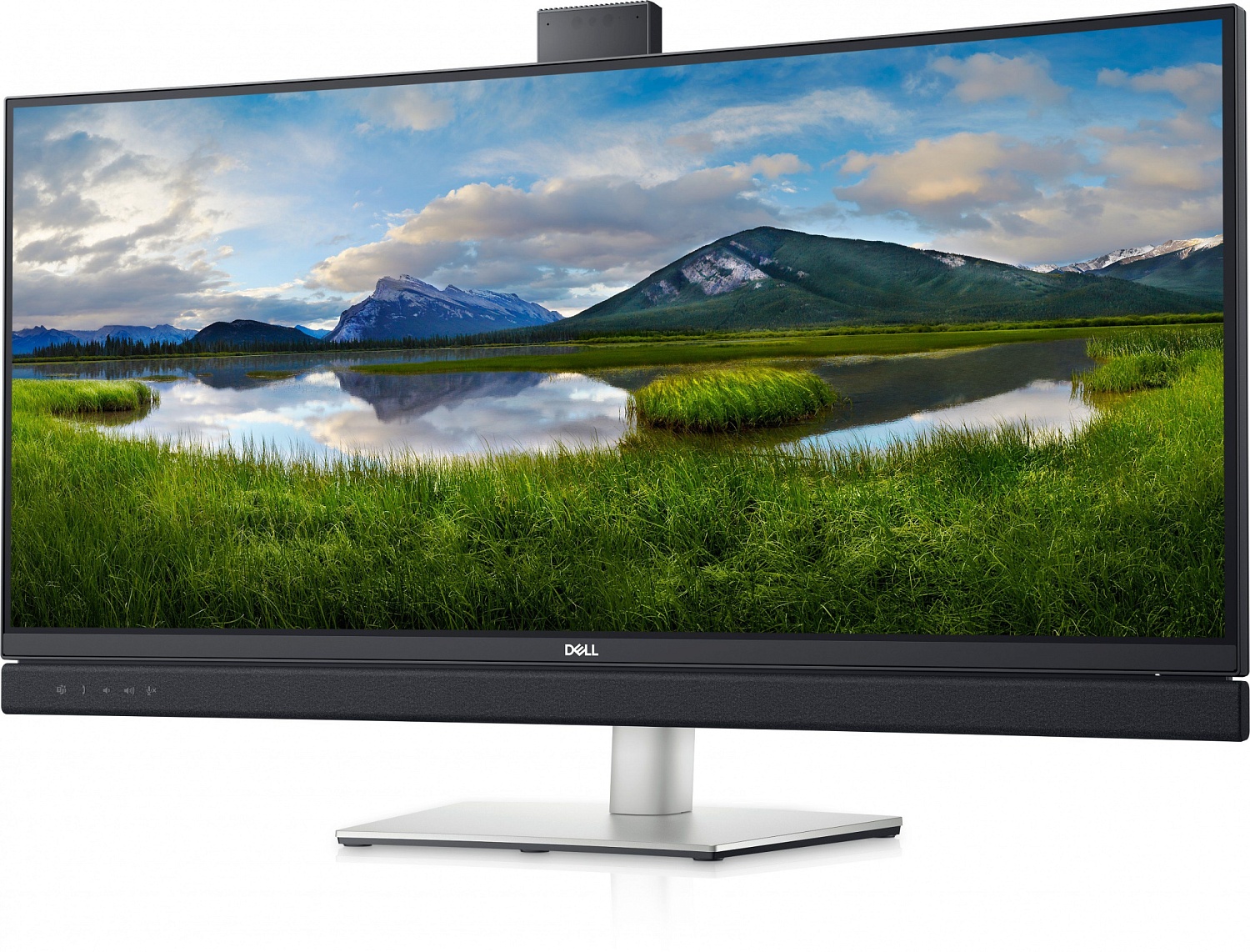 Монитор Dell 34"    C3422WE Curved S/BK (IPS;21:9;300cd/m2;1000:1;3440x1440;5ms;178/178;1.07 bill;DP,DPout;HDMI2.0,2xUSB-C;4xUSB;RJ45;WebCam;Mcr; Spk 2x5W;HAS;Tilt;Swiv;VESA)