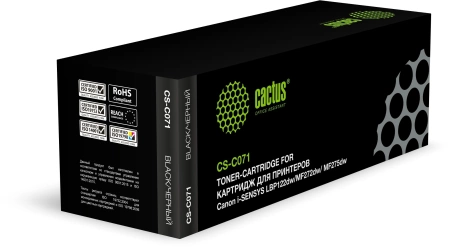 Картридж лазерный Cactus CS-C071 071 черный (1200стр.) для Canon i-SENSYS LBP122dw/MF272dw/ MF275dw