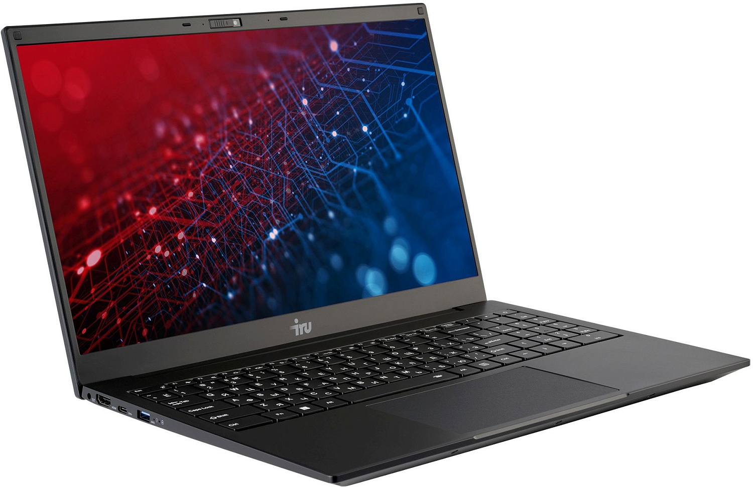 Ноутбук IRU Калибр 15TLI Core i3 1115G4 8Gb SSD512Gb Intel UHD Graphics 15.6" IPS FHD (1920x1080) Free DOS black WiFi BT Cam 7200mAh (1973806)