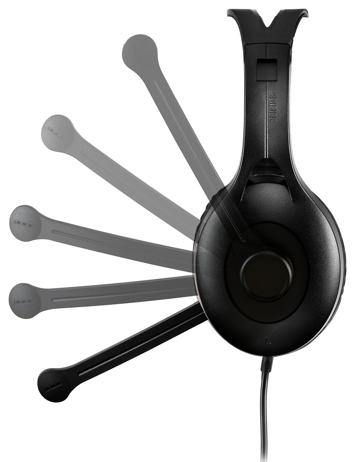 Наушники с микрофоном Edifier K800 USB черный 2.8м накладные USB оголовье