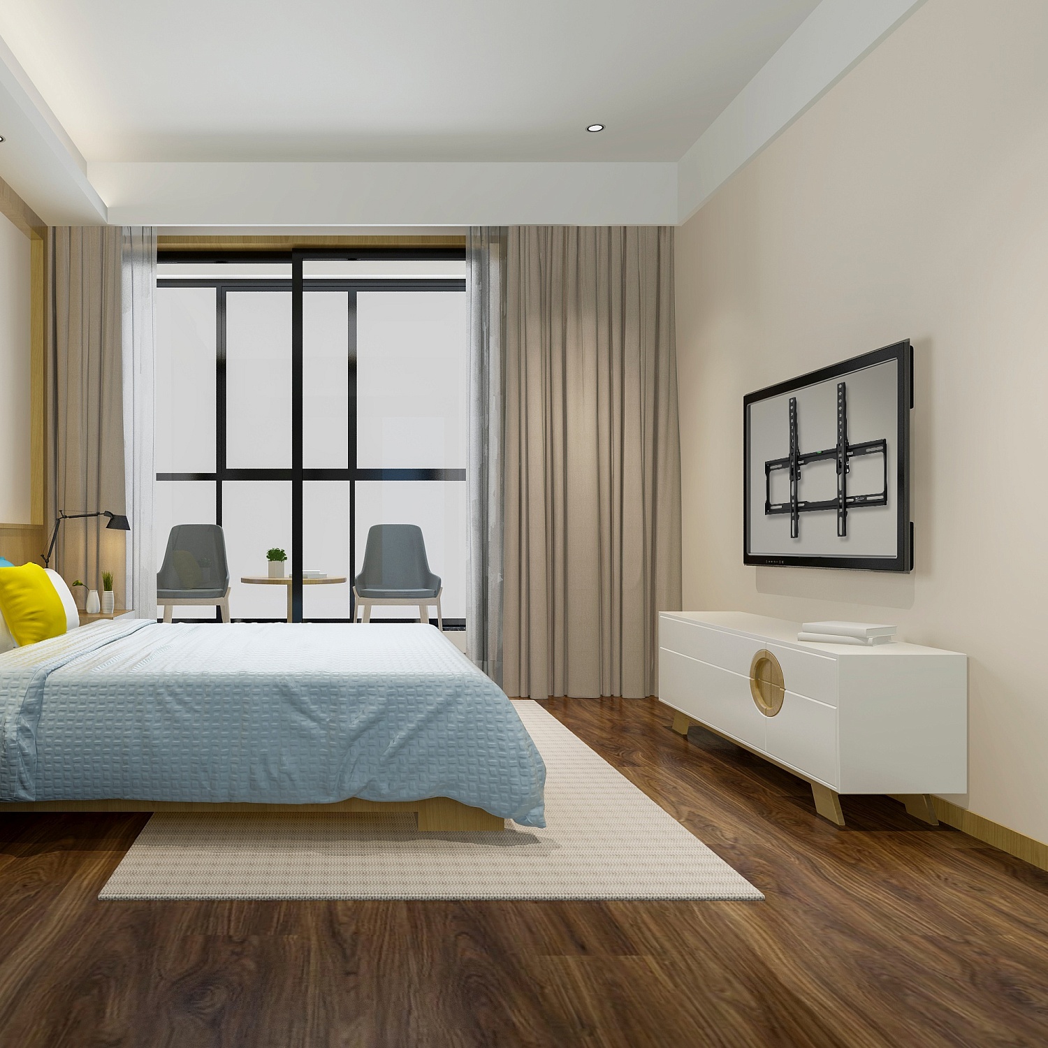 Кронштейн для телевизора Buro MT1 черный 22"-65" макс.35кг настенный наклон