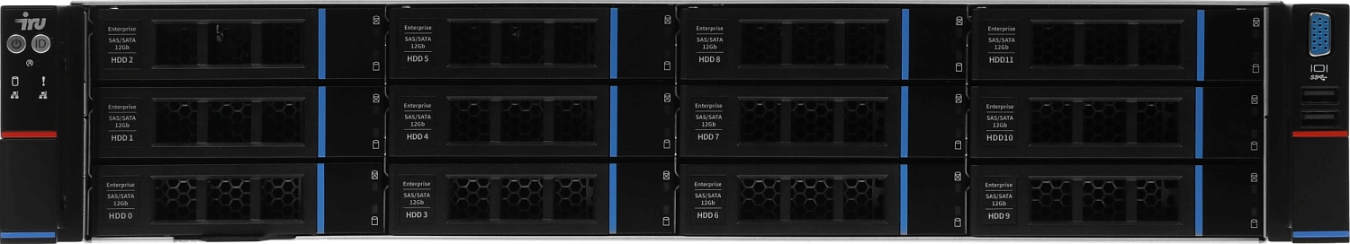 Сервер IRU Rock g2212ag3 2x7713 4x32Gb 2x480Gb SSD 9361-8I 10G 4P 2x1300W w/o OS (2196352)