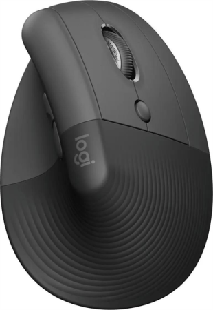 Мышь беспроводная Logitech Lift Graphite черная, 200-4000 dpi, Bluetooth BLE+2.4 GHz USB-ресивер (Logi Bolt ®), 6 кнопок, 1x AA элемент