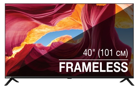 Телевизор LED Hyundai 40" H-LED40BT4100 Frameless черный FULL HD 60Hz DVB-T2 DVB-C DVB-S2