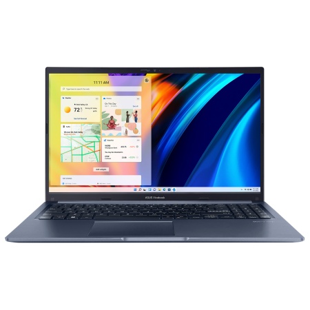 Ноутбук Asus VivoBook X1502ZA-BQ1858 Core i5 12500H 16Gb SSD512Gb Intel Iris Xe graphics 15.6" IPS FHD (1920x1080) noOS blue WiFi BT Cam (90NB0VX1-M02NC0)