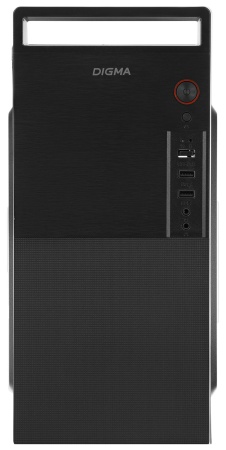 Корпус Digma DC-MATX101-U2 черный без БП mATX 1x80mm 2x120mm 2xUSB2.0 audio