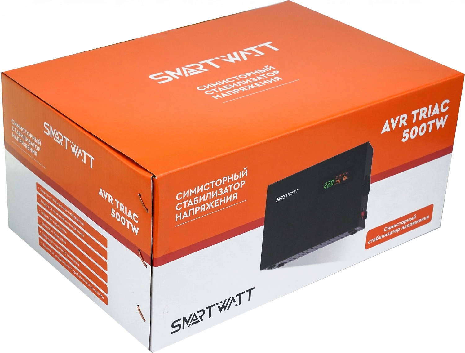 Стабилизатор напряжения Smartwatt AVR Triac 500TW 500ВА черный