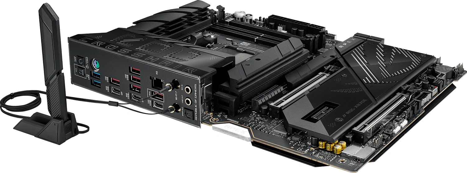 Материнская плата ASUS ROG CROSSHAIR X870E APEX, AM5, X870E, 4*DDR5, 4*SATA, 5*M.2,  8*USB 3.2, 2*Type-C, 2*USB4, 6*PCIx16, 1xPCIe 4, 1xPCIe, ATX; 90MB1KR0-M0EAY0