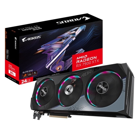 Видеокарта AORUS RX7900XTX AORUS ELITE 24GB GDDR6 384-bit HDMIx2 DPx2 GDDR6 384-bit HDMIx2 DPx2