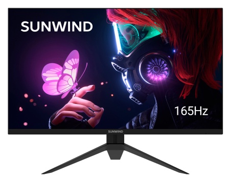 Монитор SunWind 27" SUN-M27BG130 черный VA 3ms 16:9 HDMI матовая 300cd 178гр/178гр 2560x1440 165Hz G-Sync VGA DP FHD 4.9кг