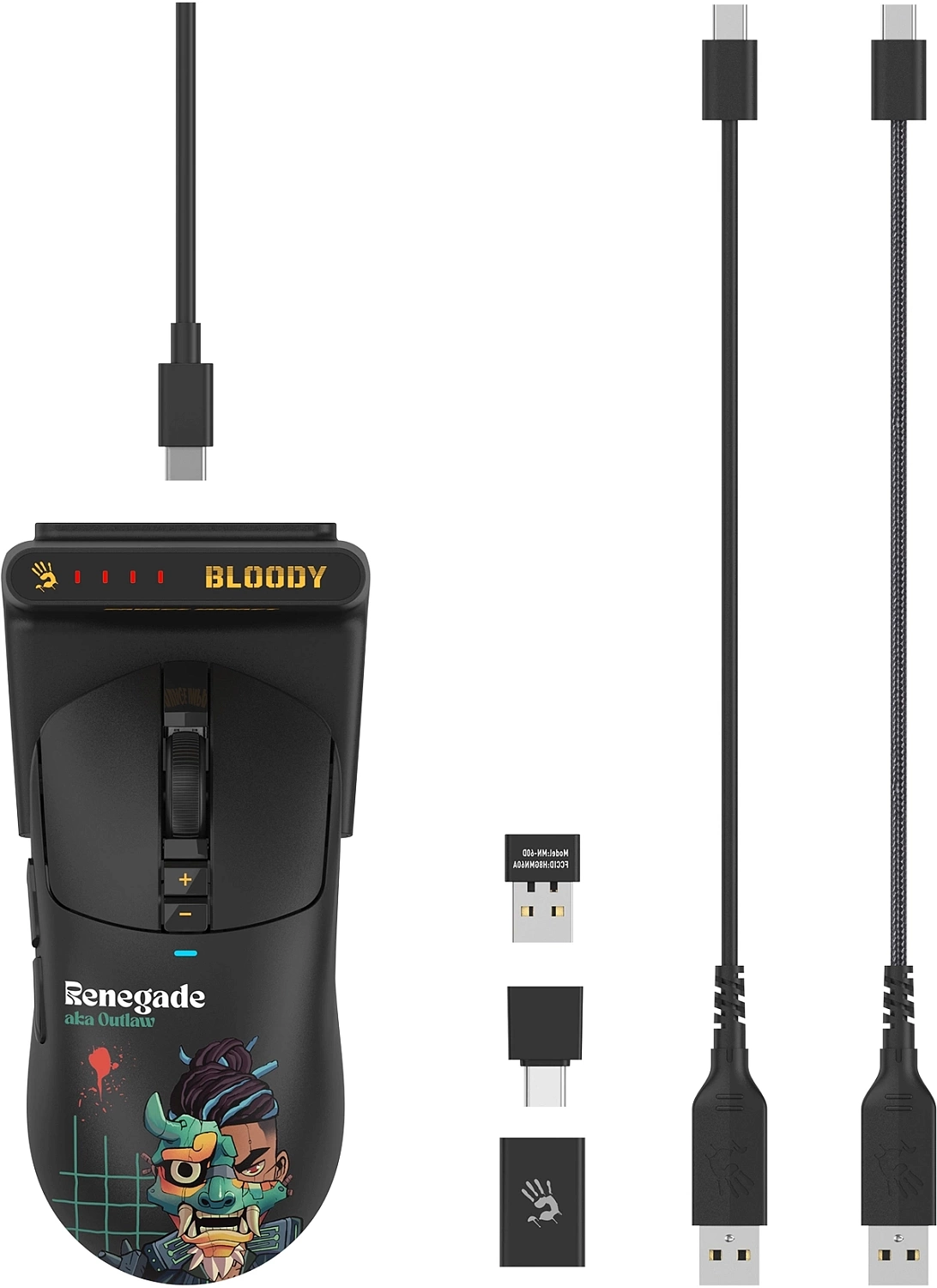 Мышь A4Tech Bloody R72 Ultra Duo черный/рисунок оптическая (20000dpi) беспроводная USB (7but) Мышь A4Tech Bloody R72 Ultra Duo черный/рисунок оптическая (20000dpi) беспроводная USB (7but)