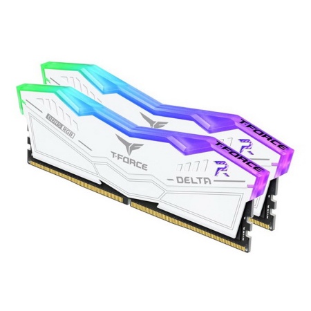 32GB Team Group DDR5 5200 DIMM T-FORCE DELTA RGB White Gaming Memory FF4D532G5200HC40CDC01 Non-ECC FF4D532G5200HC40CDC01 16GBx2 CL40 1.25V RTL (660984)