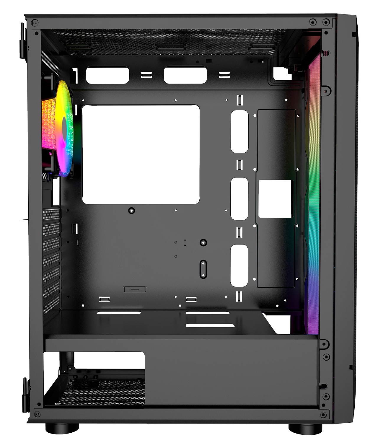 Корпус GMNG OGC-G130 черный без БП ATX 5x120mm 2xUSB2.0 1xUSB3.0 audio bott PSU