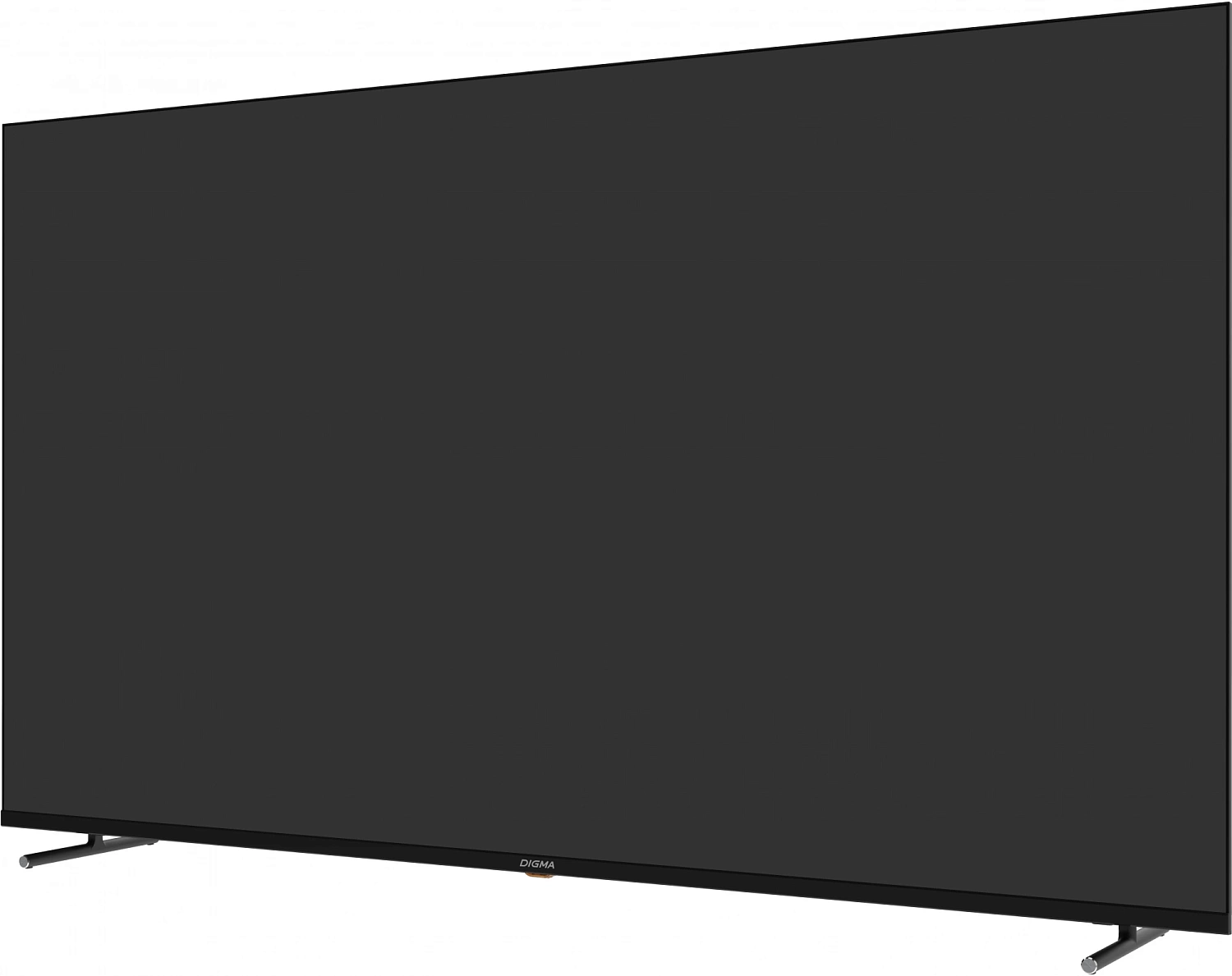 Телевизор LED Digma 65" DM-LED65UBB33 Яндекс.ТВ Frameless Metal черный 4K Ultra HD 60Hz DVB-T DVB-T2 DVB-C DVB-S DVB-S2 USB WiFi Smart TV