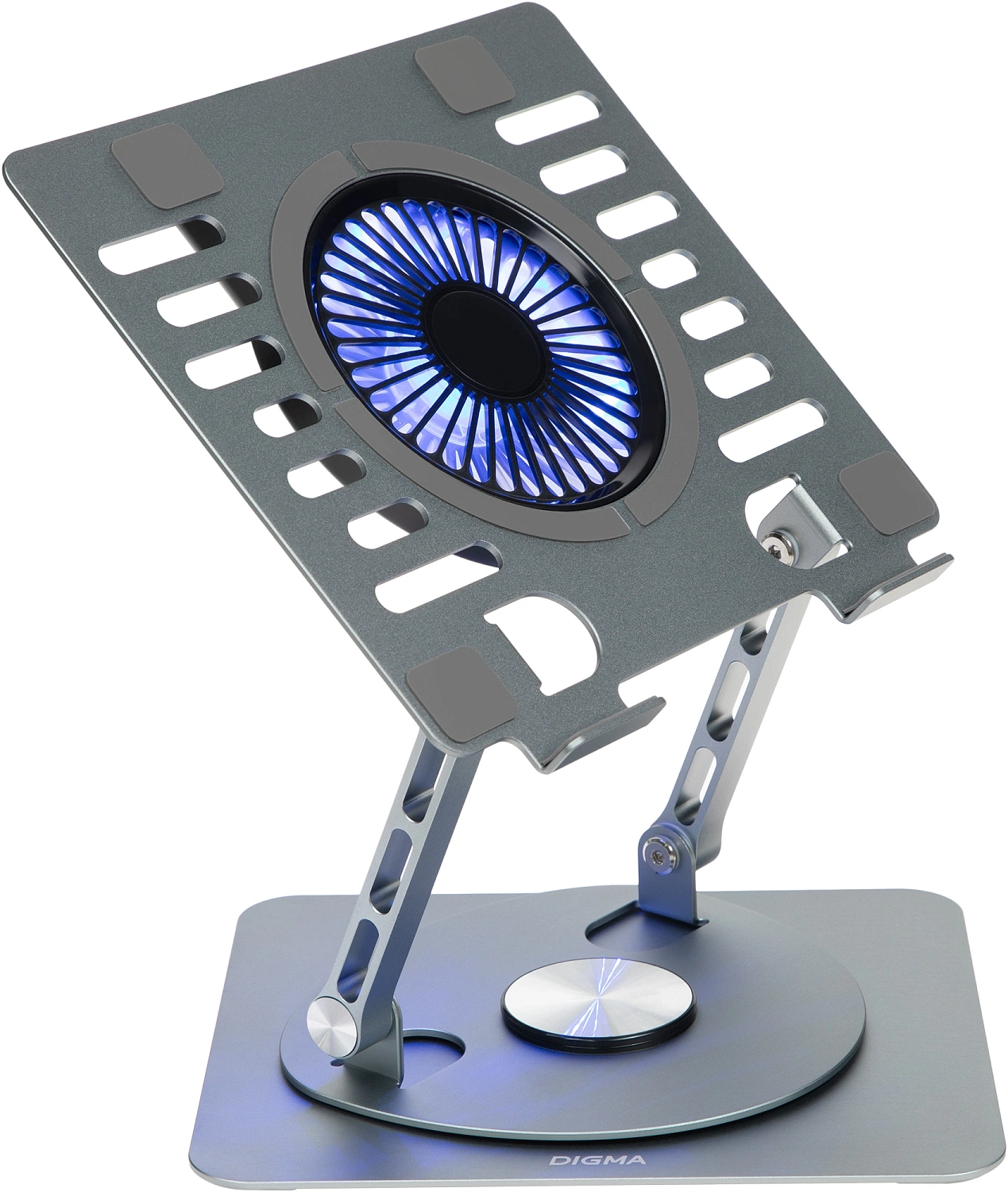Подставка для ноутбука Digma D-NCP170-1xRGB110-360 17" 240x230x50мм 2xUSB 1x алюминий серый Подставка для ноутбука Digma D-NCP170-1xRGB110-360 17" 240x230x50мм 2xUSB 1x алюминий серый
