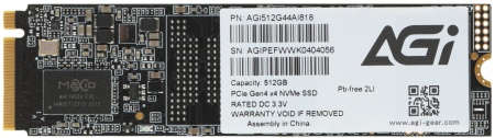 Накопитель SSD AGi PCIe 4.0 x4 512GB AGI512G44AI818 AI818 M.2 2280