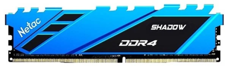 Память DDR4 16Gb 3200MHz Netac NTSDD4P32SP-16B Shadow RTL PC4-25600 CL16 DIMM 288-pin 1.35В с радиатором Ret