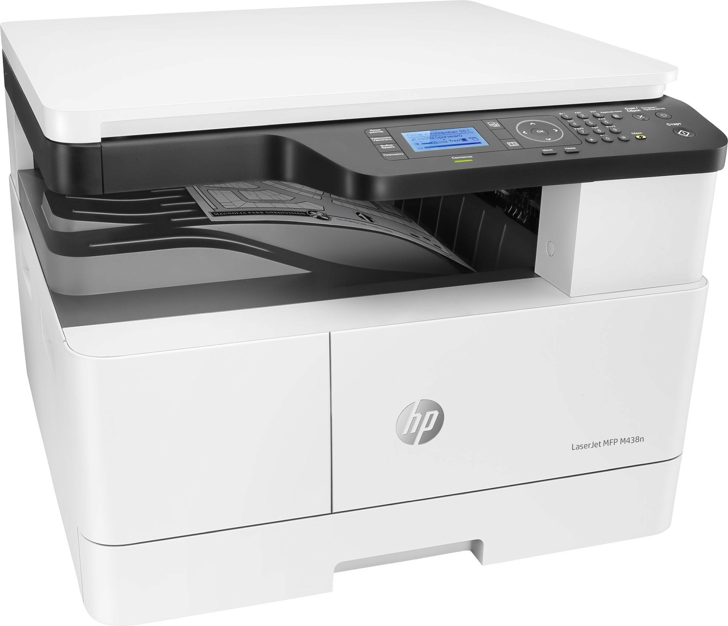 МФУ лазерный HP LaserJet Pro M438n (8AF43A) A3 Net белый/черный