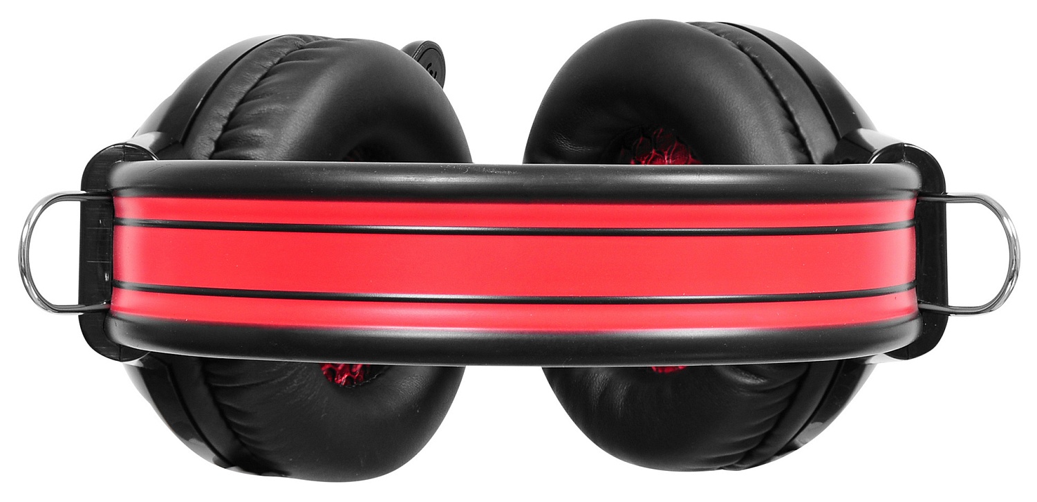 Наушники с микрофоном Оклик HS-G300 ARMAGEDDON черный/красный 2.3м мониторные оголовье (337457)