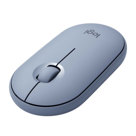 Мышь беспроводная Logitech Pebble M350 Blue голубая, оптическая, 1000dpi, 2.4GHz, USB-ресивер, бесшумная, под обе руки