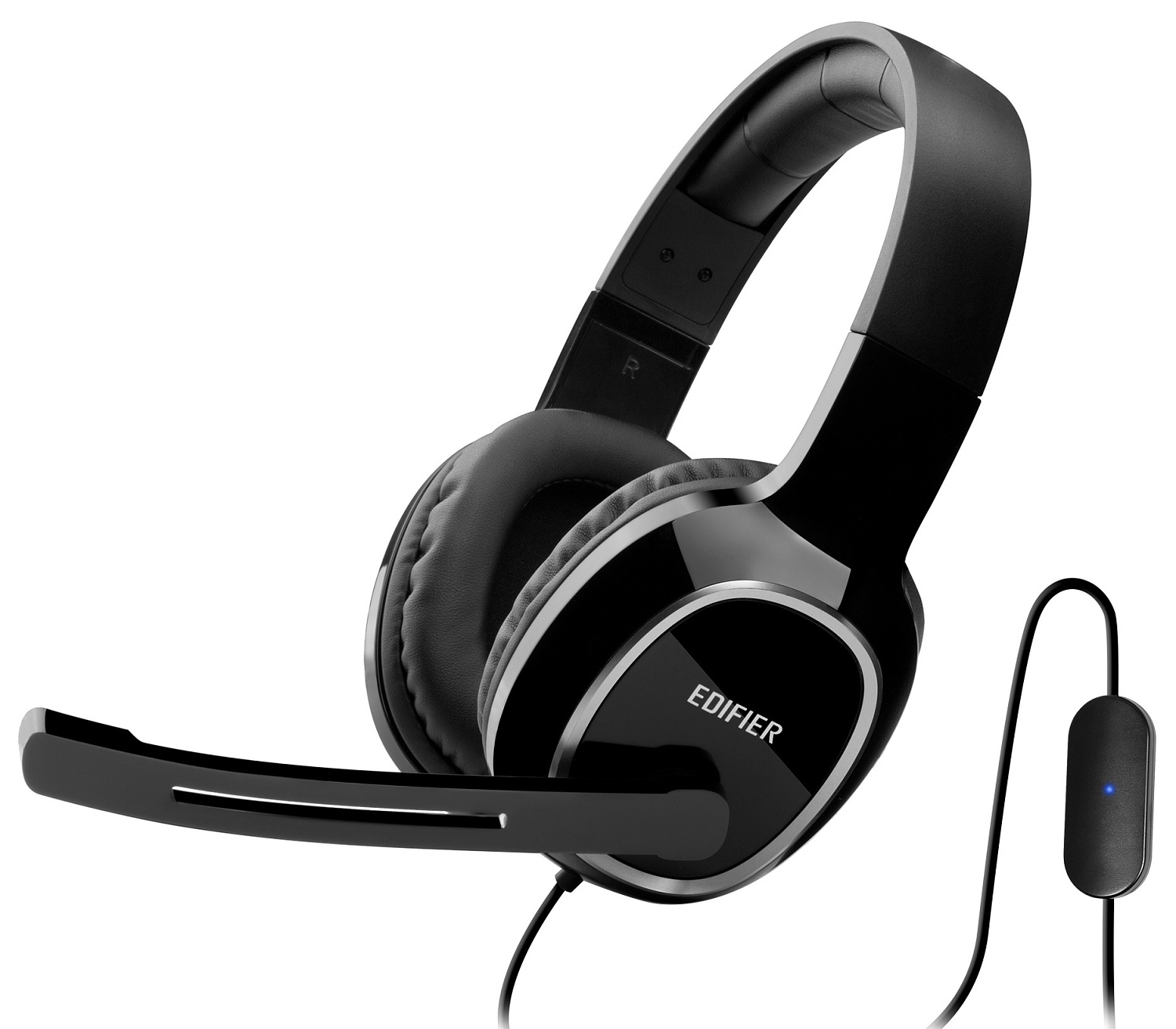 Наушники с микрофоном Edifier K815 USB черный 2м мониторные USB оголовье