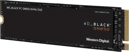 Твердотельный накопитель Western Digital SSD BLACK SN850 NVMe 1Tb M.2 2280 WDS100T1X0E, 1 year