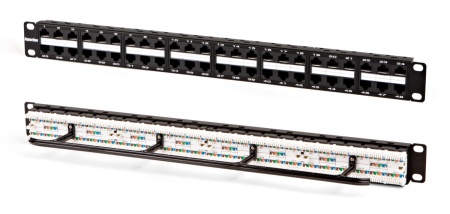 Патч-панель Hyperline PPHD-19-48-8P8C-C5E-110D 19" 1U 48xRJ45 кат.5e UTP