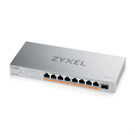 Коммутатор Zyxel XMG-108HP-EU0101F 8x2.5Гбит/с 1SFP+ 8PoE++ 100W неуправляемый