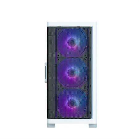 Корпус ZALMAN M4 White, MATX, WHITE, WINDOW, 1xCombo (3.5'' or 2.5''), 1x3.5", 2x2.5", 1xUSB2.0, 2xUSB3.0, FRONT 3x120mm ARGB, REAR 1x120mm ARGB
