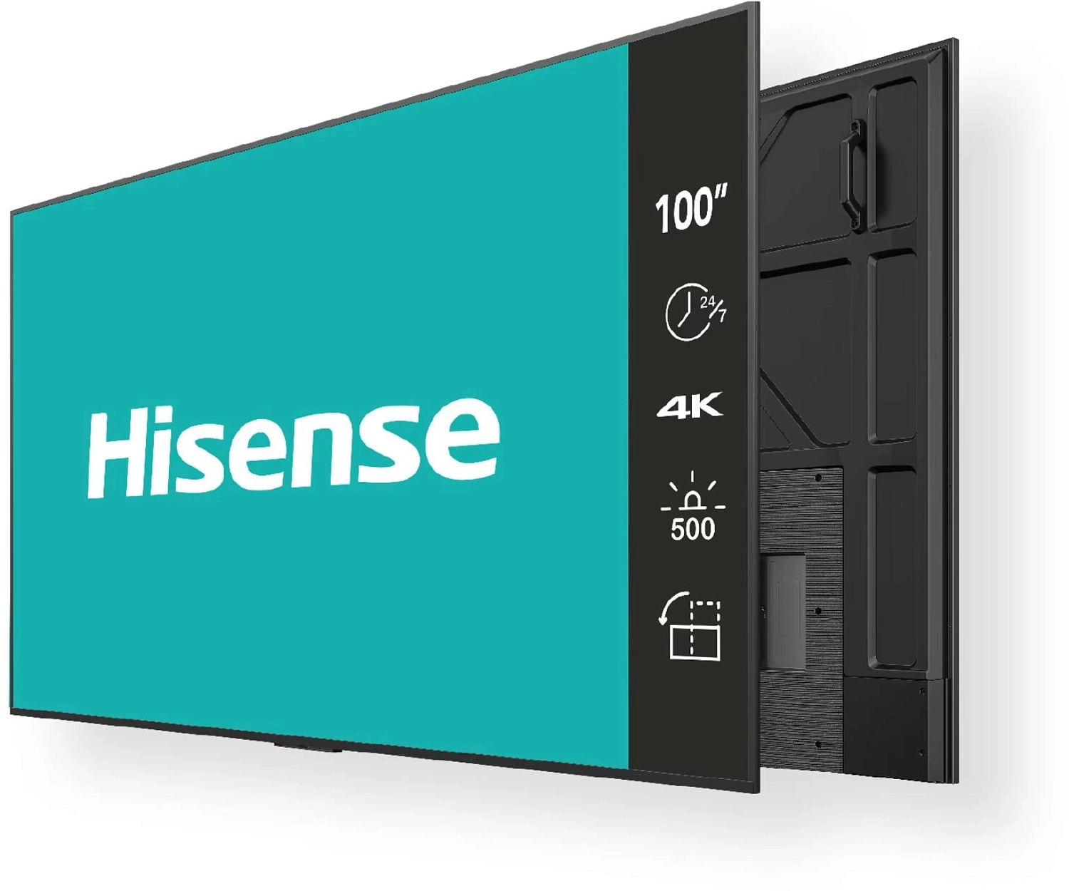 Панель Hisense 100" 100BM66D черный D-LED DID LED 8ms 16:9 HDMI матовая 5000:1 500cd 178гр/178гр 3840x2160 DP 4K USB 59.6кг