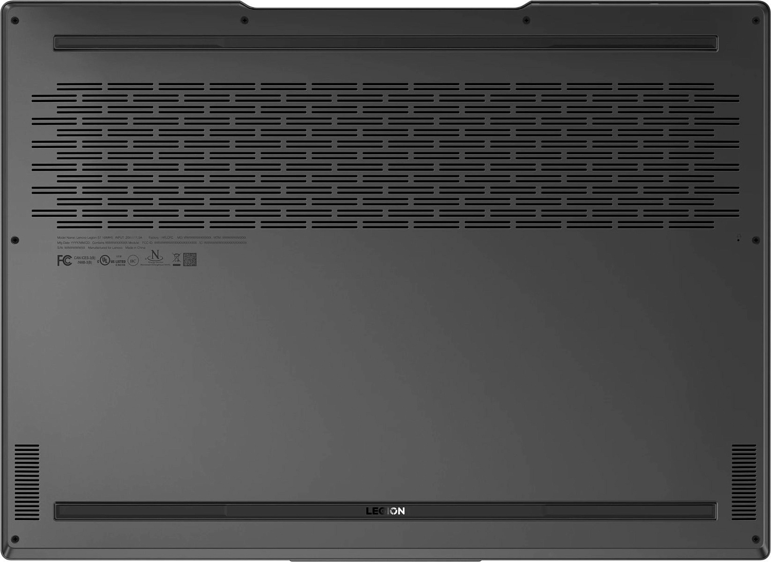 Ноутбук Lenovo Legion S7 16IAH7 Core i7 12700H 24Gb SSD1Tb NVIDIA GeForce RTX 3060 6Gb 16" IPS WQXGA (2560x1600) noOS grey WiFi BT Cam (82TF0061RK)