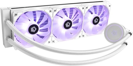 Система водяного охлаждения ID-Cooling AURAFLOW X 360 SNOW Soc-AM5/AM4/1151/1200/2066/1700 белый 4-pin 18-35dB Al+Cu 350W Ret