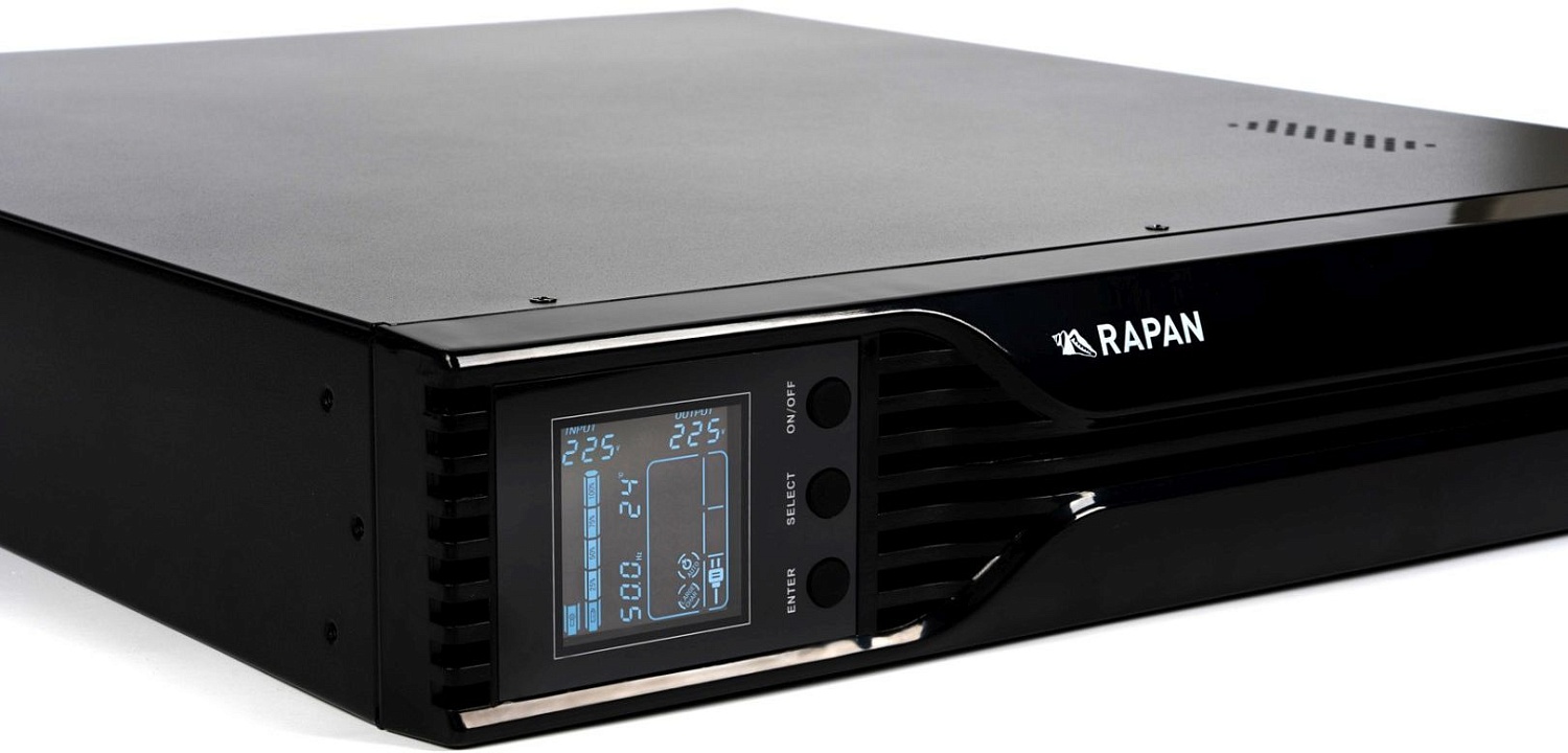Источник бесперебойного питания Бастион Rapan-UPS 3000-Rack-IN-4X9-E 2100Вт 3000ВА черный